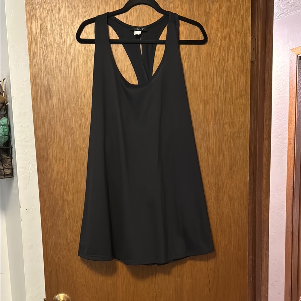 VENUS Black Crisscrossed Back and Mess sides Swim Coverup
